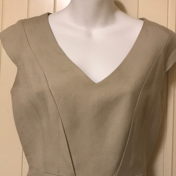 Calvin Klein Beautiful Taupe Linen/Rayon Dress - Picture 2 of 4